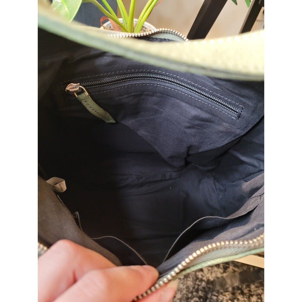 Beautiful Olive Green Boho Shoulder Bag- Slight Imperfections See Description - Picture 11 of 16